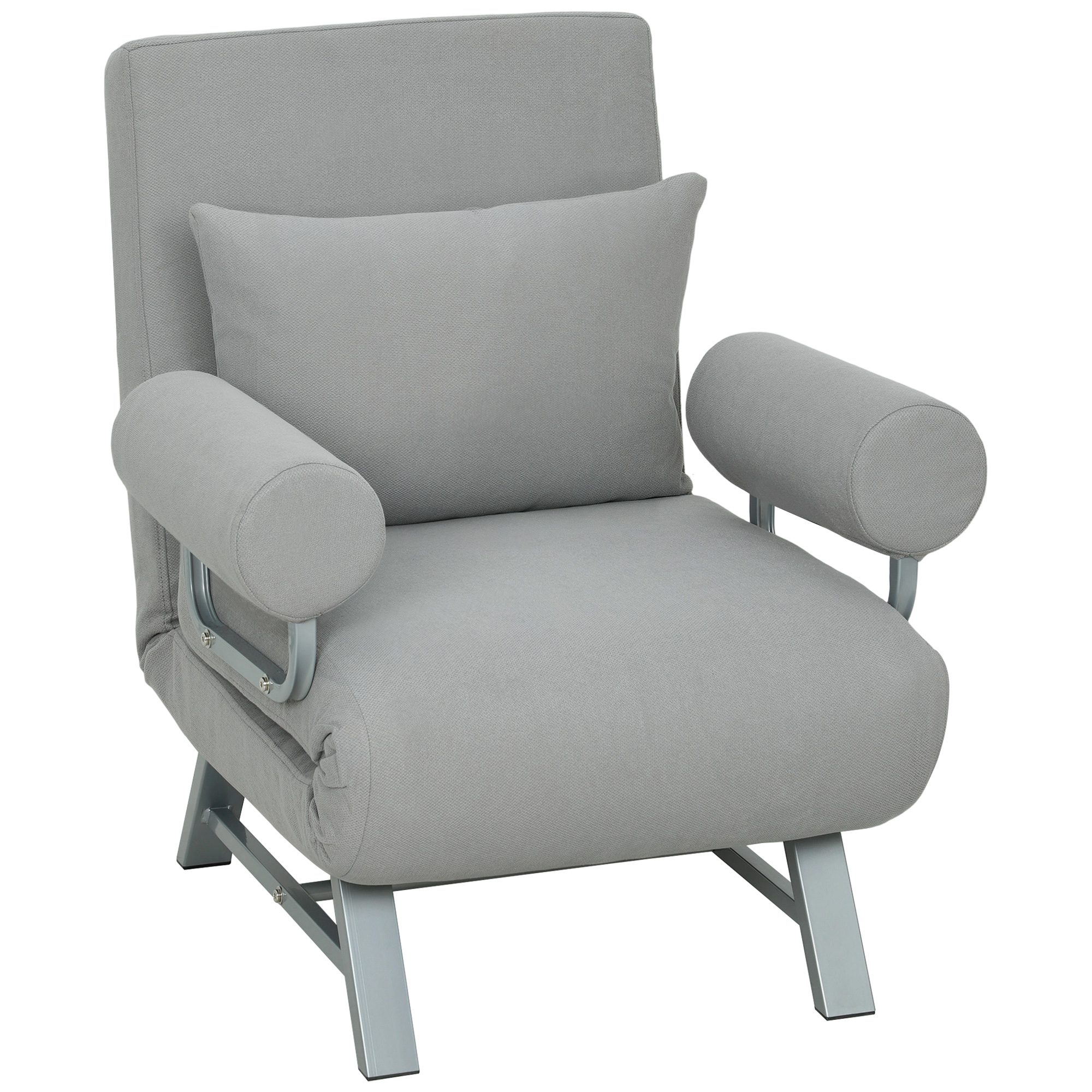 Schlafsessel, Polstersessel, zum Gästebett umwandelbar, ergonomisch, Hellgrau