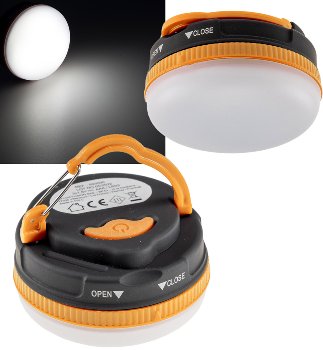 Mini Campingleuchte mit Batteriebetrieb, ØxH 7x4cm, IP44 Mini Campingleuchte mit Batteriebetrieb, ØxH 7x4cm, IP44