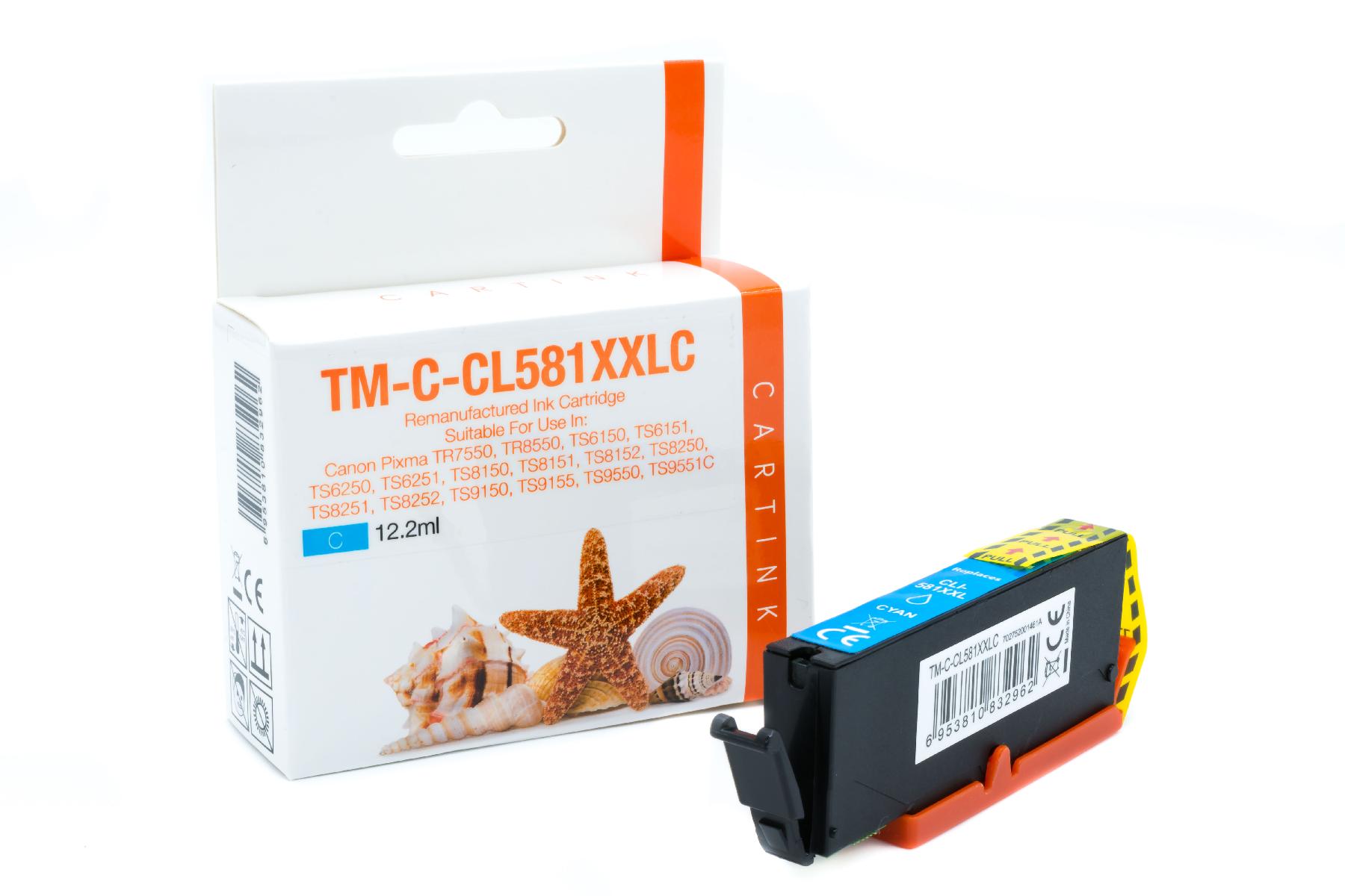 CLI581XXLC alternativ Seestern Tinte cyan für / 1995C001 / 12,2ml