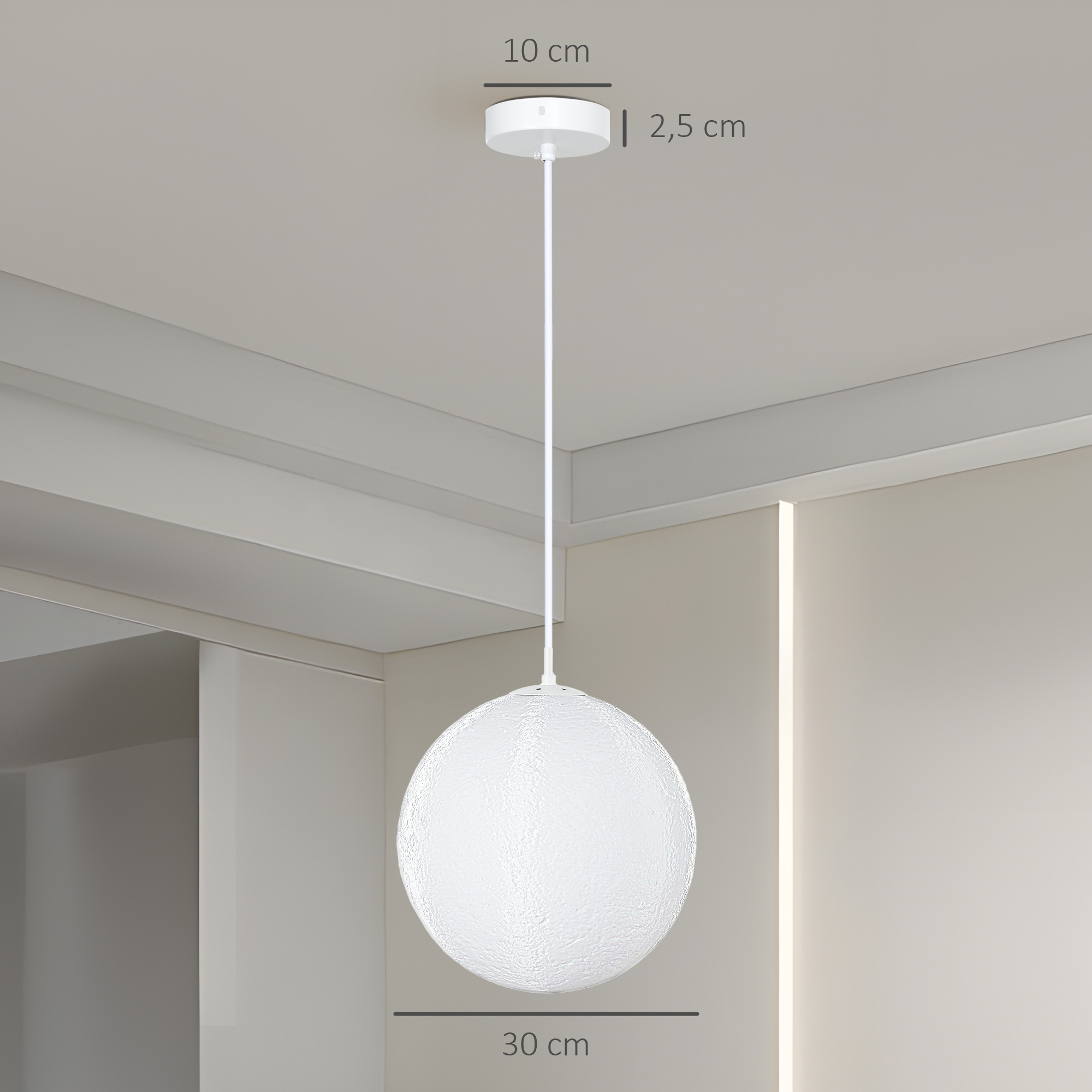 Mondlampe, 3D-Druck, App-Steuerung, Musik-kompatibel, verschiedene Licht-Modi, Weiß
