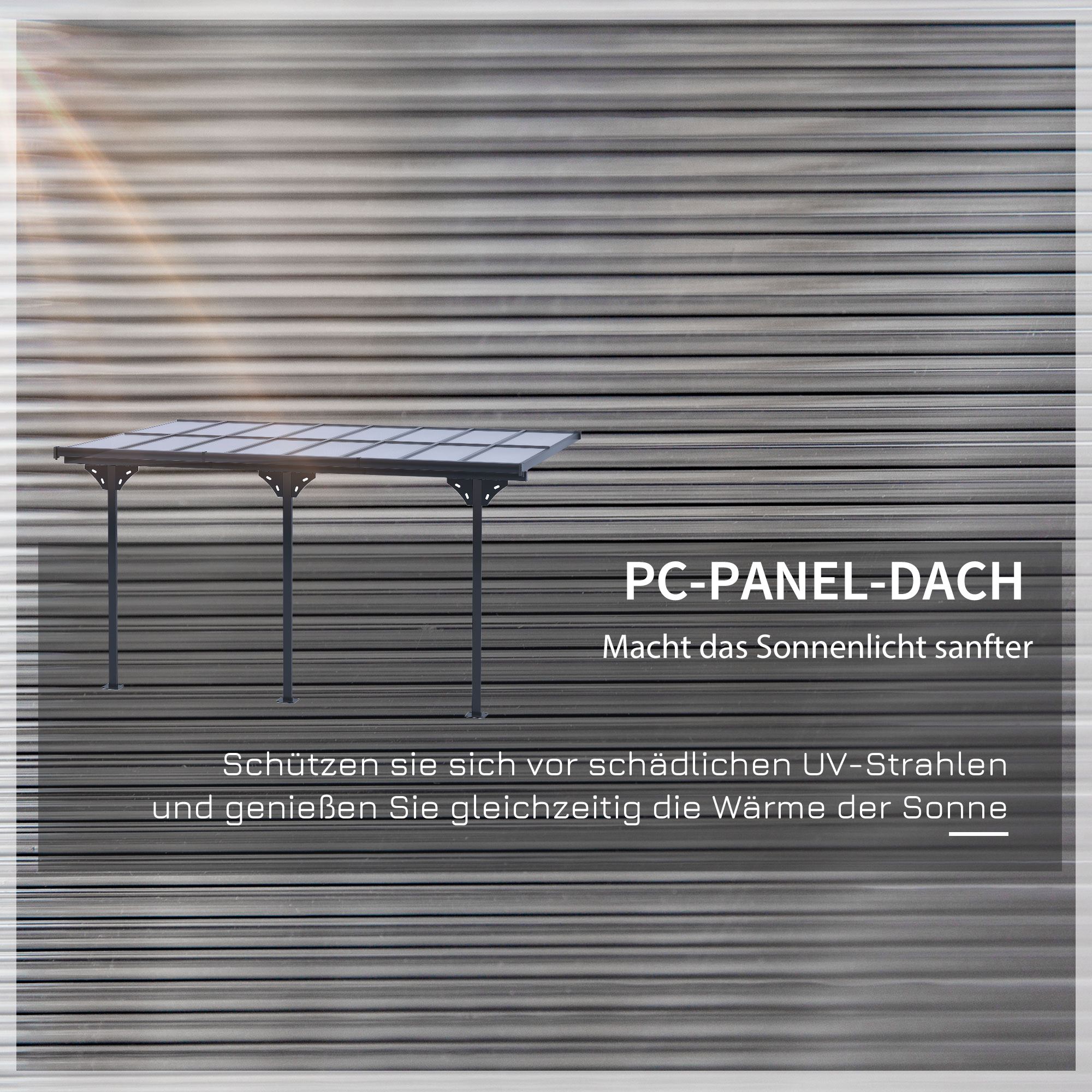 Pergola Pavillon  4.35 x 3.02 m Gartenpavillon Überdachung Zelt 231-250 cm höhenverstellbar Sonnenschutz Terrassendach Anbaupavillion Aluminium Grau