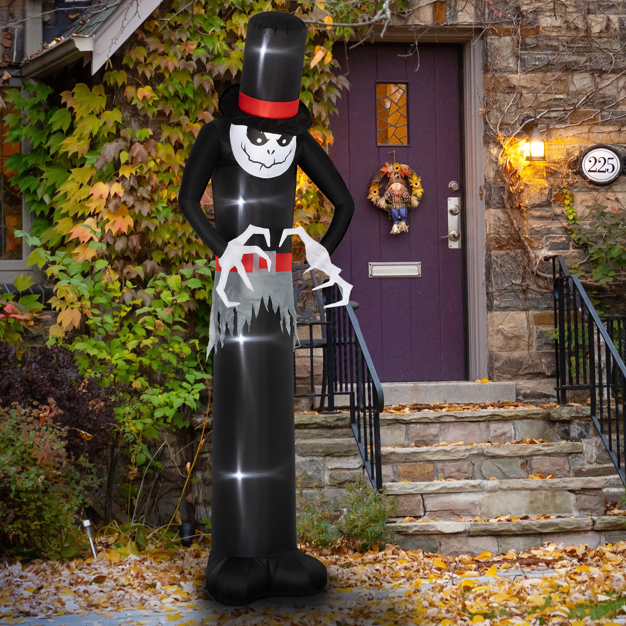 Halloween-Dekoration 3 m riesiger Sensenmann mit LED-Beleuchtung für Outdoor, IP44