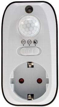 Zwischenstecker mit Bewegungsmelder / 8m Reichweite , 230V/1200W