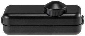 Schnurdimmer für LEDs, 3-150Watt / 230V, Drehregler mit Ein & Aus, schwarz
