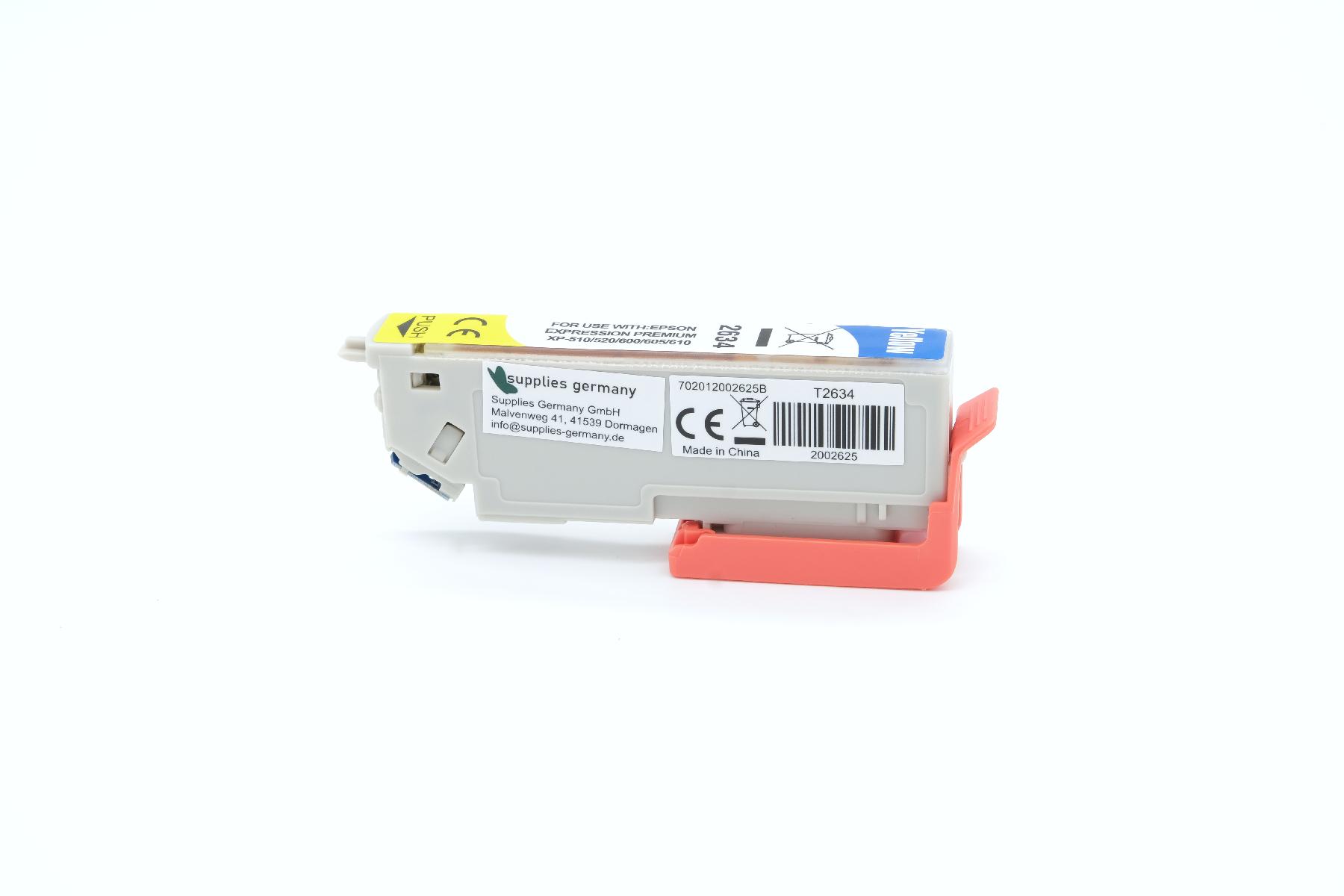 T2634 alternativ Tinte yellow für Epson / C13T26344010 / 10ml