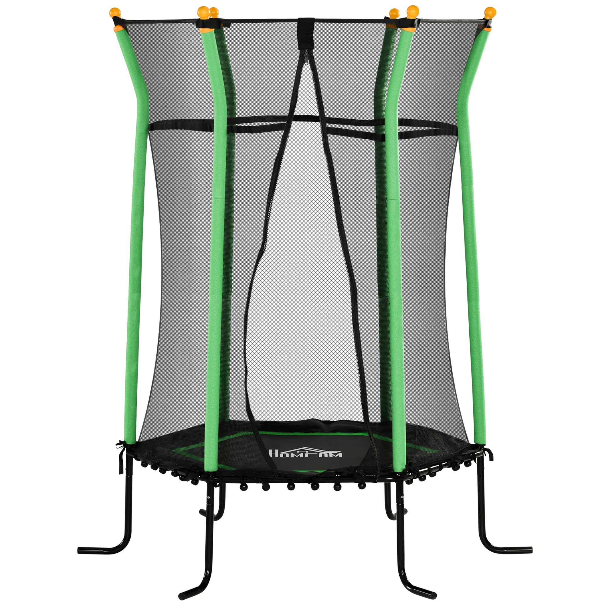 Trampolin für Kinder, Ø163,5 cm, mit Sicherheitsnetz, gepolstert, Stahl, belastbar bis 50 kg