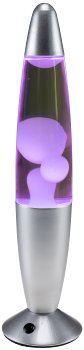 Lavalampe "CTL Funky LED" 34cm RGB / Wasser & Wachs: Klar, Body: Silber