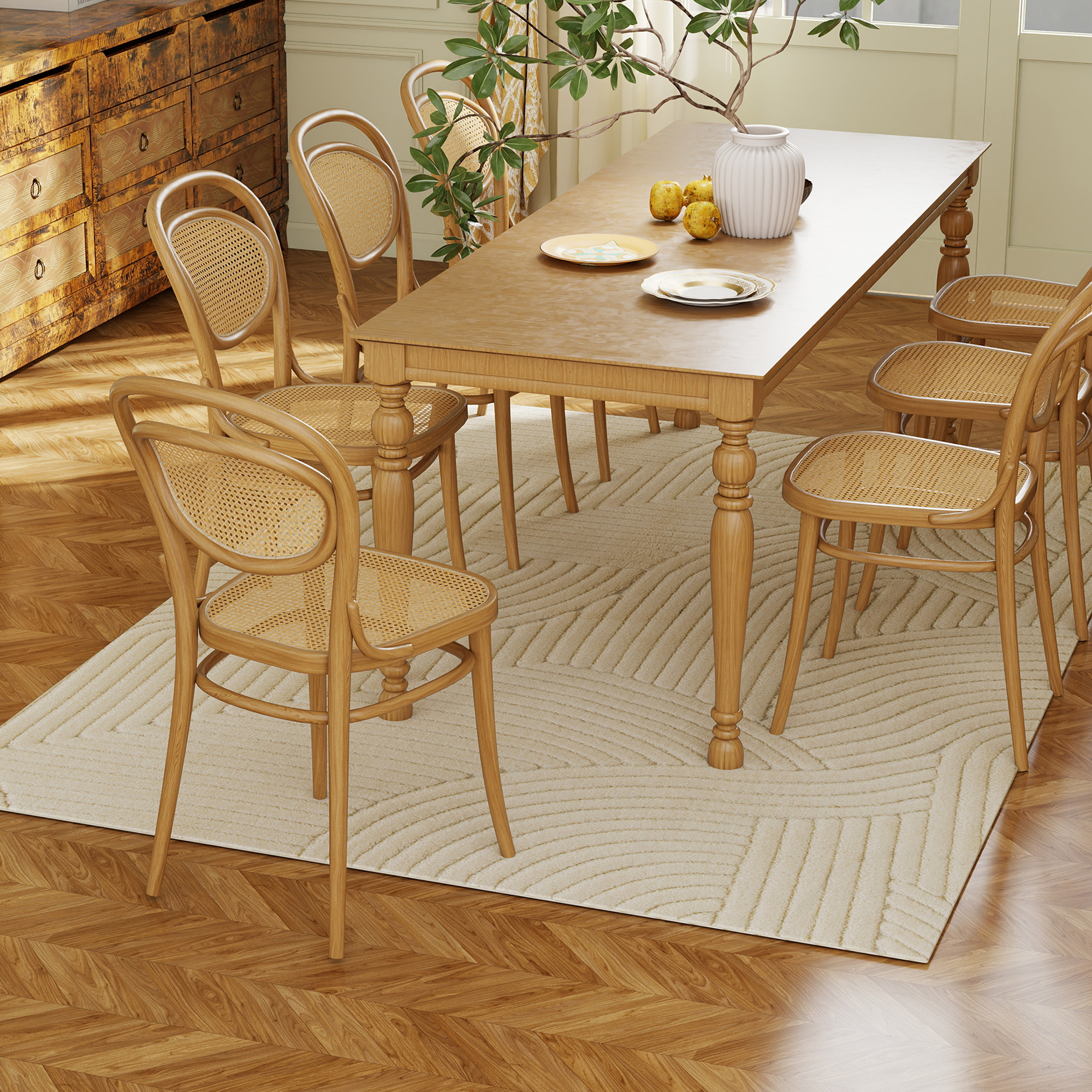 Maschinengewebter Teppich, 15 mm hoch, vielseitig einsetzbar, rutschfest, Cremeweiß