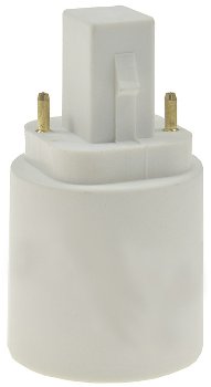 Lampensockel-Adapter, Kunststoff / G24 auf E27, G24 universal d1,d2,d3