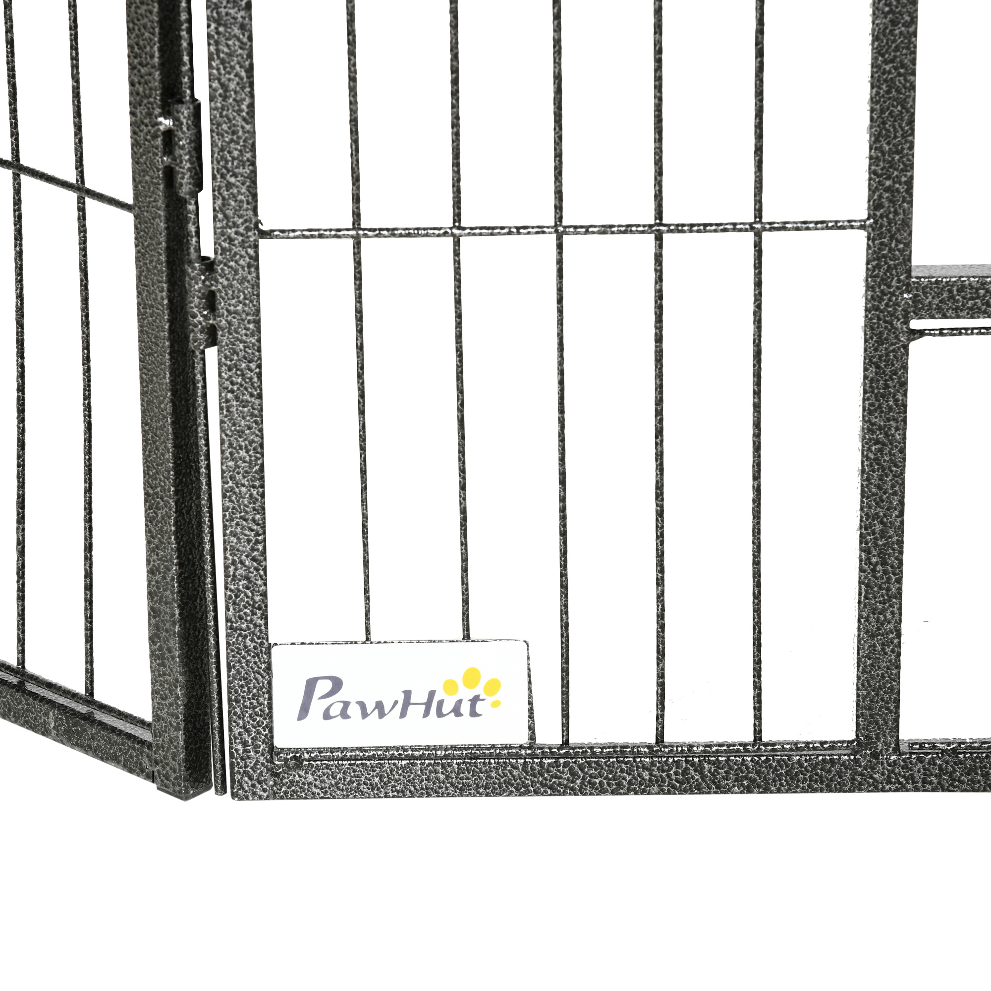 Welpenauslauf Freigehege 16 Segmente 60 cm Hoch Laufstall für Haustier welpengitter Zaun Laufgitter Laufstall Hundegehege Outdoor Gitter Welpen gestaltbar mit 2 Tür Stahl Grau