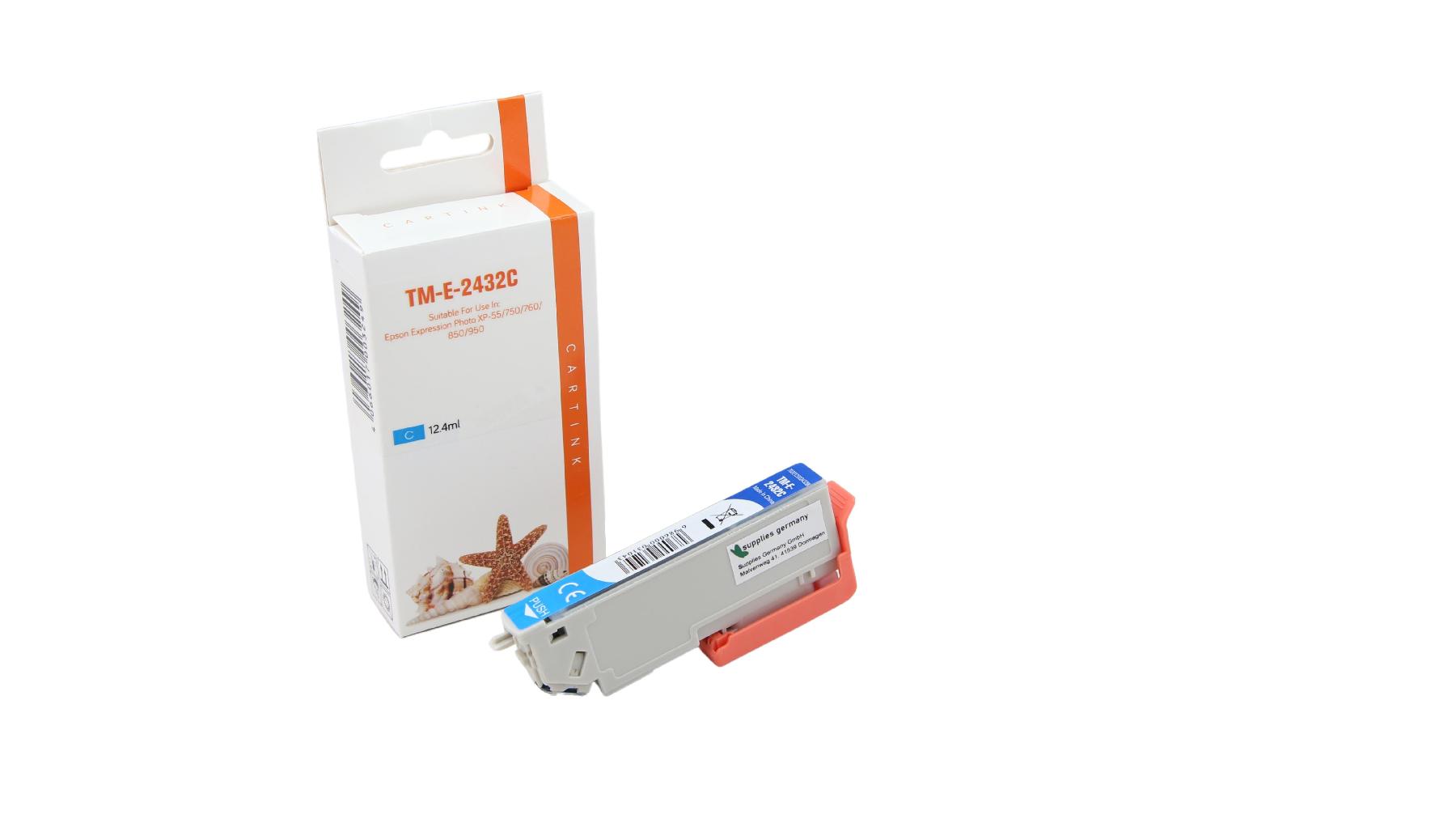 T2432XL alternativ Seestern Tinte cyan / C13T24324010 / 12,4ml