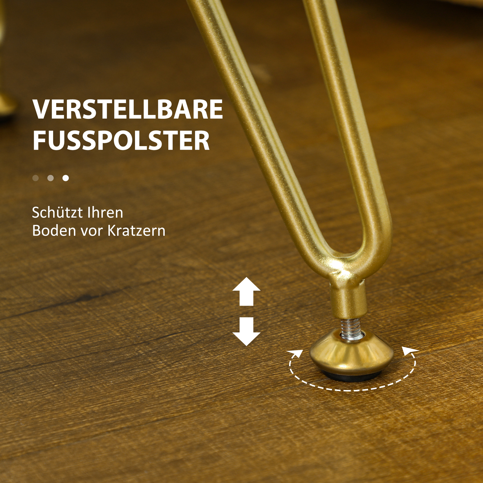 Moderner Sitzhocker mit Metallbeinen, gepolstertem Sitz, für Wohnzimmer, Schlafzimmer, Flur, Cremeweiß