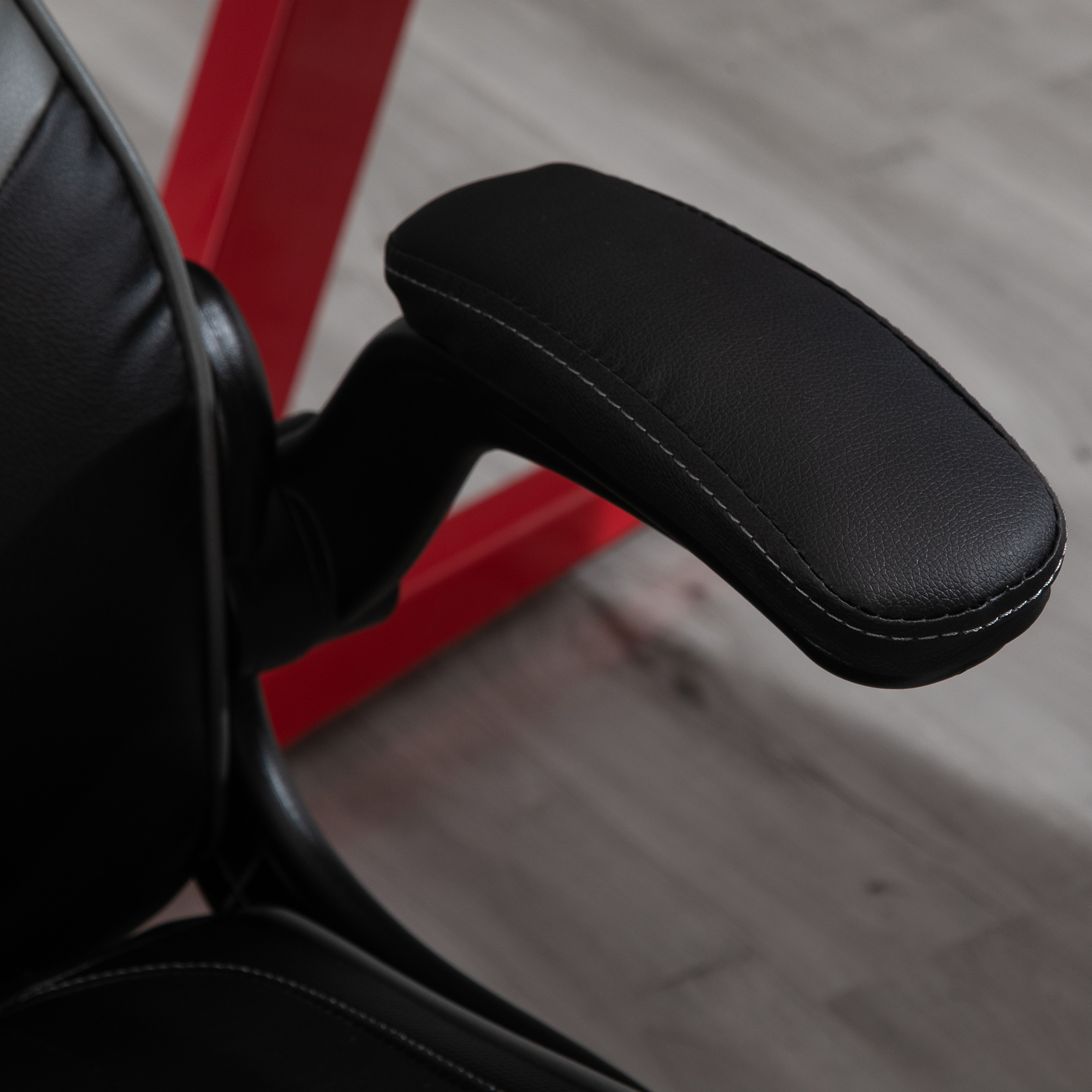 Gaming Stuhl ergonomischer Computerstuhl mit Wippfunktion Drehstuhl höhenverstellbar Stahl Schwarz+Grau 67 x 70 x 106-112 cm