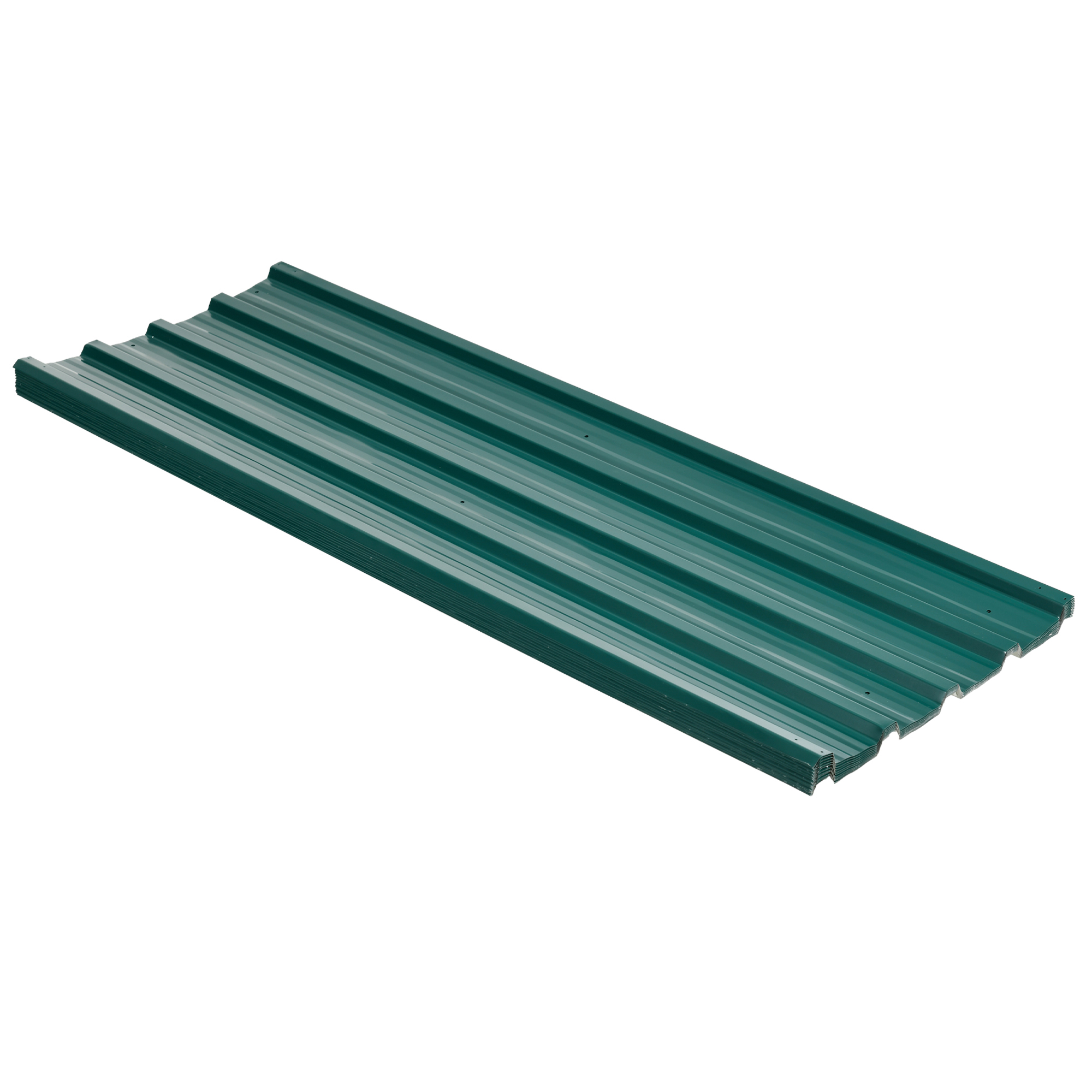 12 Stück Trapezblech 129x45cm 7m² Verzinkt Dachblech 0,25 mm Wetterfest Profilblech Grün