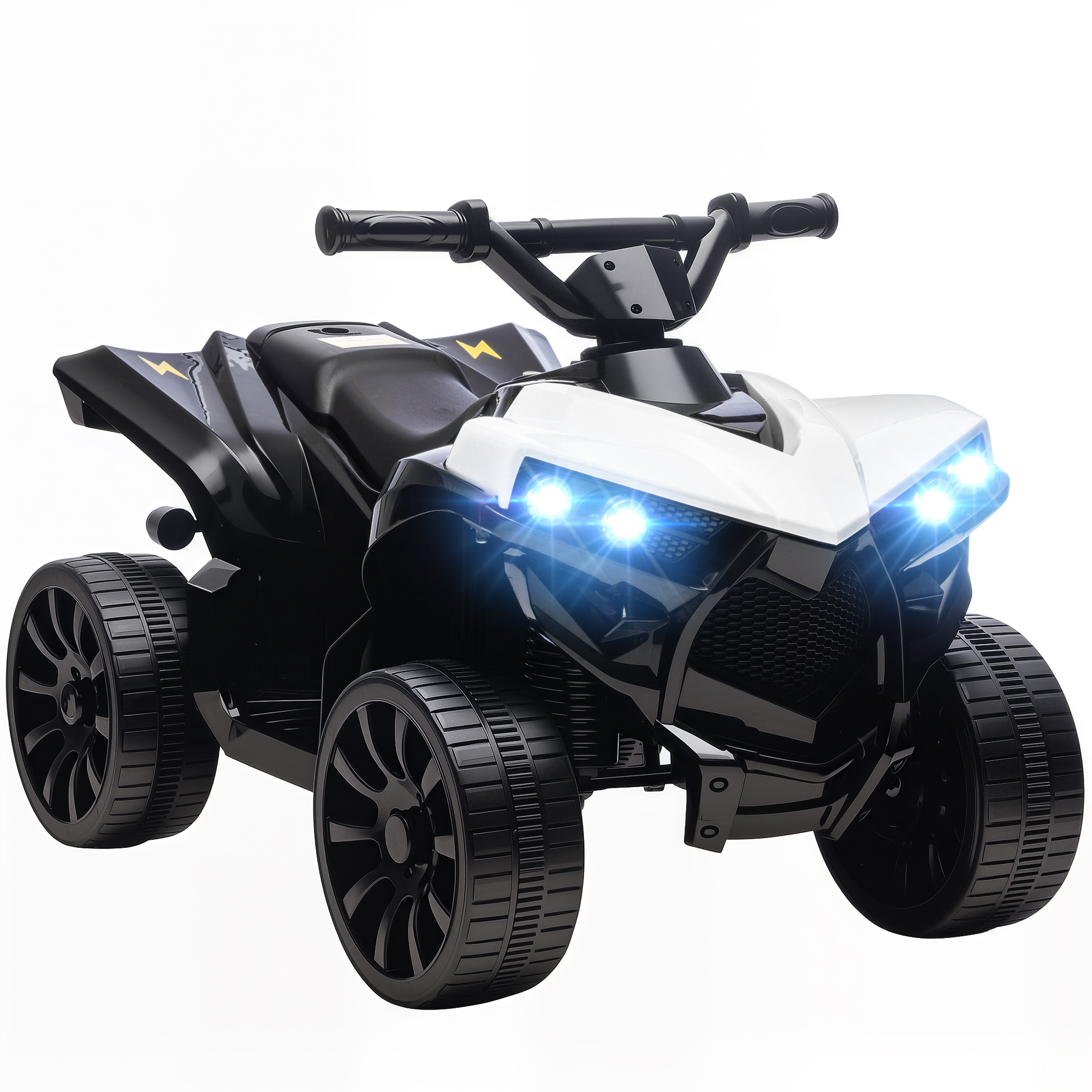 Kinder Quad Elektro 6V Kinderquad mit Vorwärts-, Rückwärtsfunktion, Musik, LED-Scheinwerfer Weiß