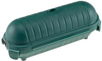 Kabelschutzbox für Aussen IP44 / LxØ 21x8cm, mit Wandhalterung, Grün