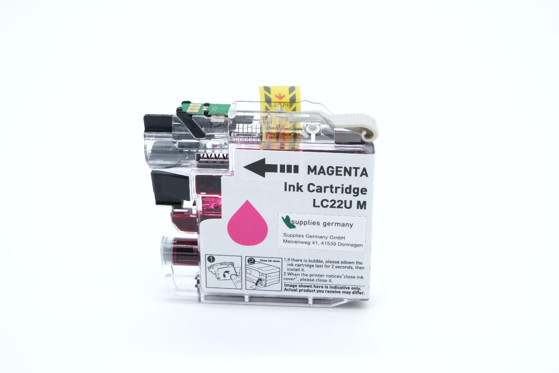 LC22UM alternativ Tinte magenta für Brother / LC22UM / 15,4ml