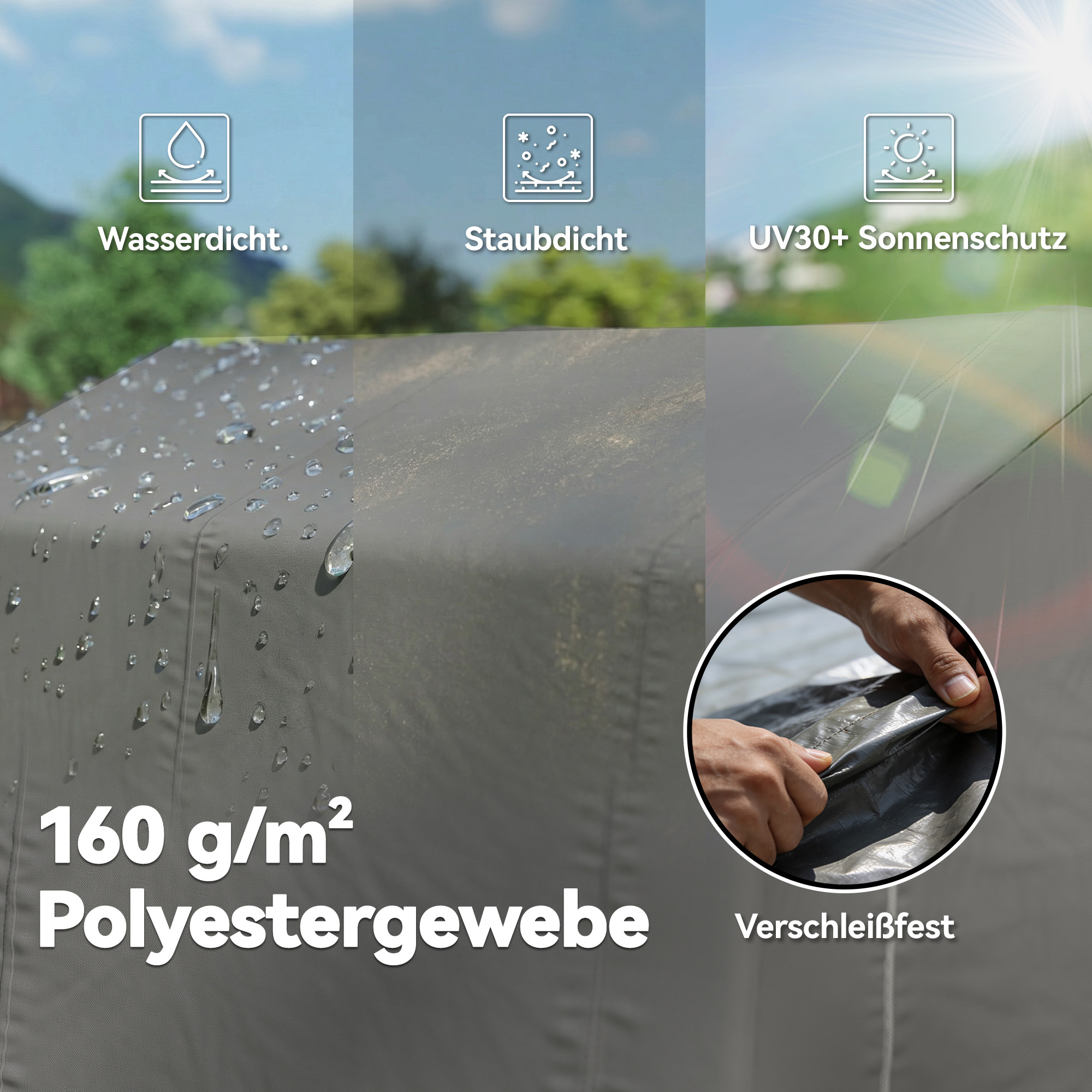 Garagenzelt 2,3 x 1,9 m wasserabweisend Gerätezelt mit Rollbar Reißverschlusstür Belüftung Satteldach Dunkelgrau