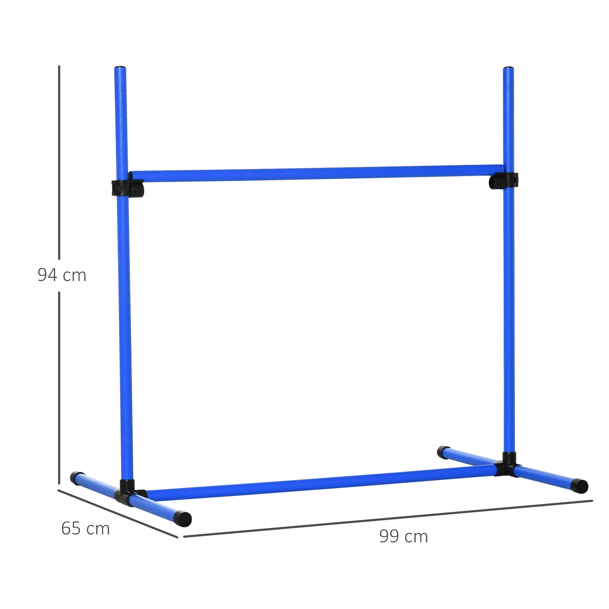 Agility Set Hunde 4-teiliges höhenverstellbar Agility-Ausrüstung Sprungstangen-Set Steckhürdenset mit 4 Hürden Tragetasche Koordinationstraining Sprungstangen-Set für Spiele Training