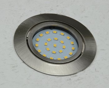 LED-Einbauleuchte "Flat-32dim" warmweiß / 80x32mm, 5W, 590lm, Edelstahl gebürstet