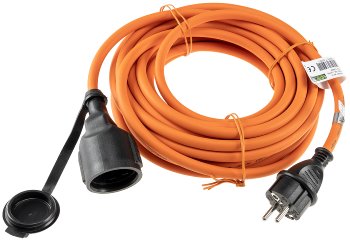 Verlängerungskabel 10m, IP44, Orange / H07RN-F 3G1,5 , Stecker / Kupplung