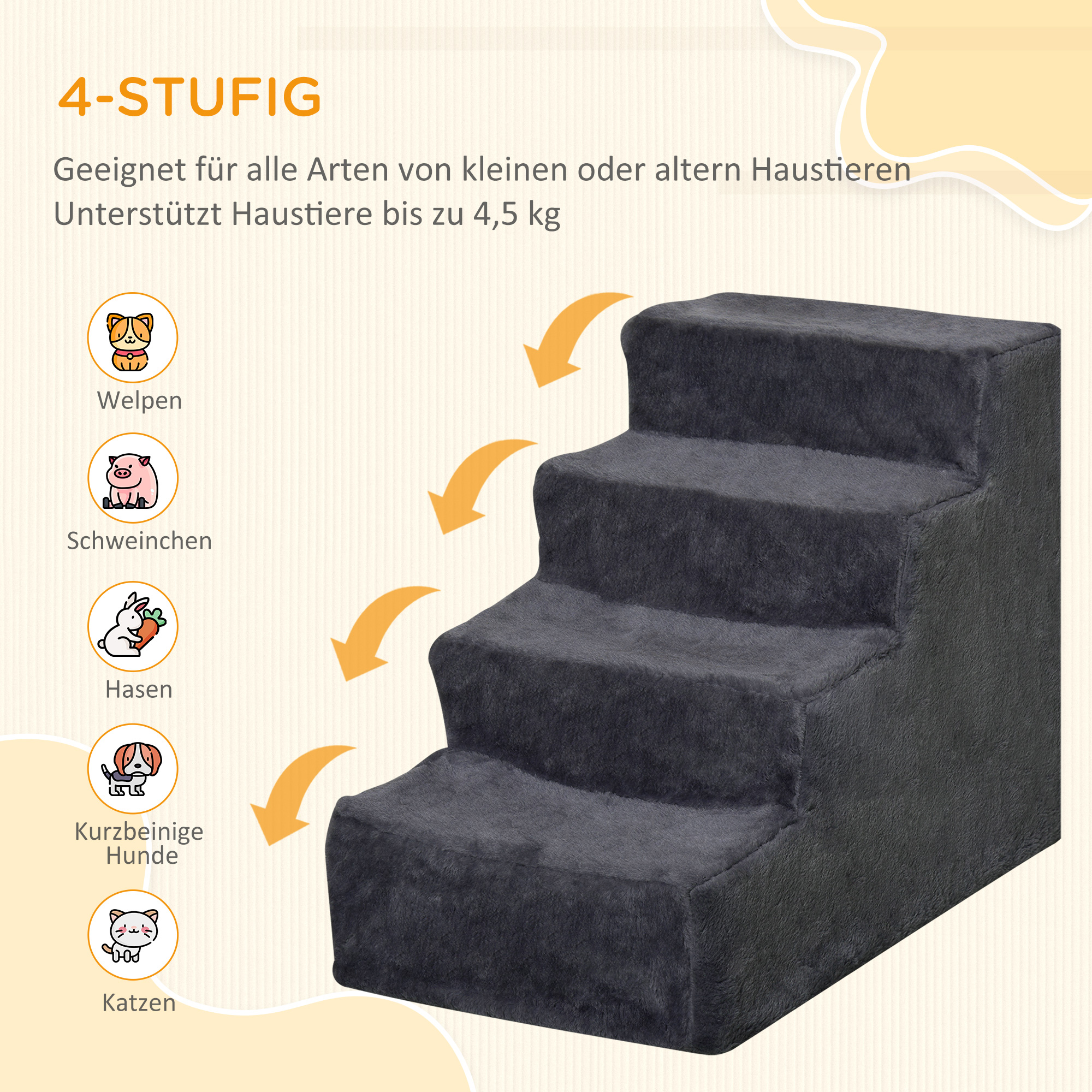 pawhut-hundetreppe-4-stufig-abnehmbarer-bezug-fur-kleine-hunde-44-cm-dunkelgrau~21PT4N6MI1801