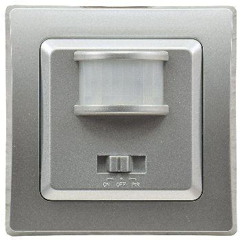 DELPHI Bewegungsmelder 160°, silber / LED geeignet, 250V~, Unterputz, 2-Draht