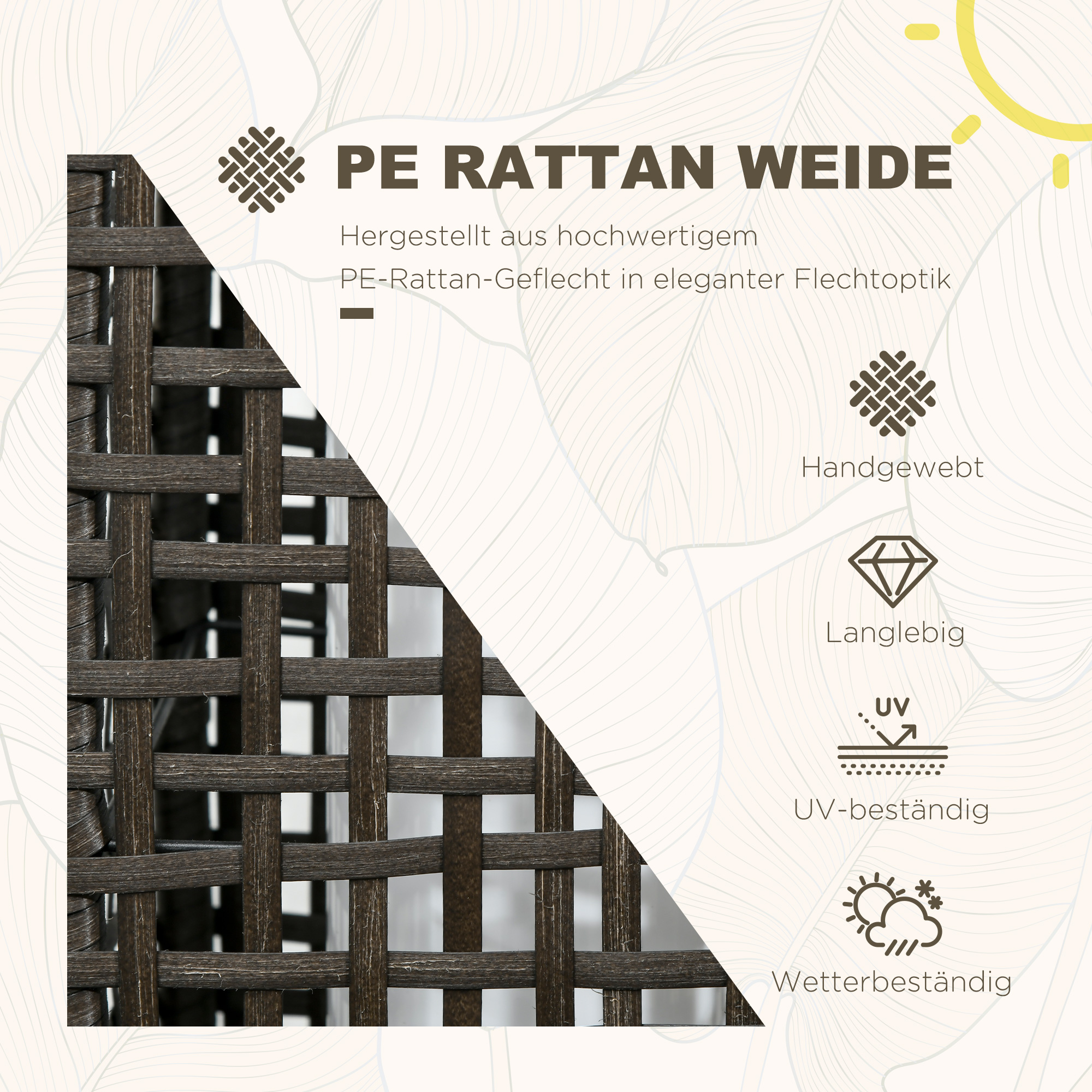 Solar Stehlampe Rattan Solarlampen mit Lichtsensor Automatische LED Solarleuchte im Boho-Stil IP44 Wasserdicht