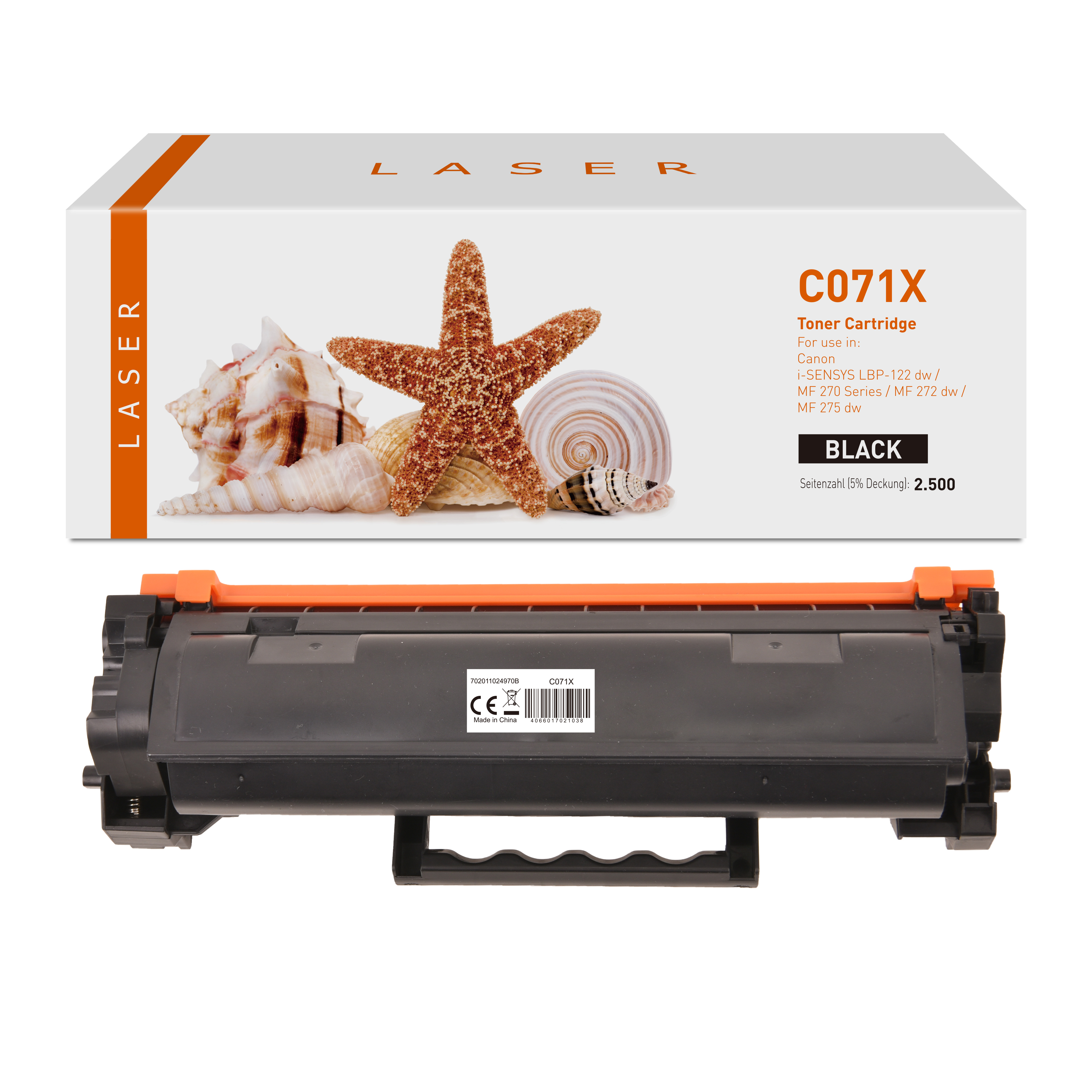 071X alternativ Toner schwarz für Canon / 5646C002 / 2.500 Seiten 071X alternativ Toner schwarz für Canon / 5646C002 / 2.500 Seiten
