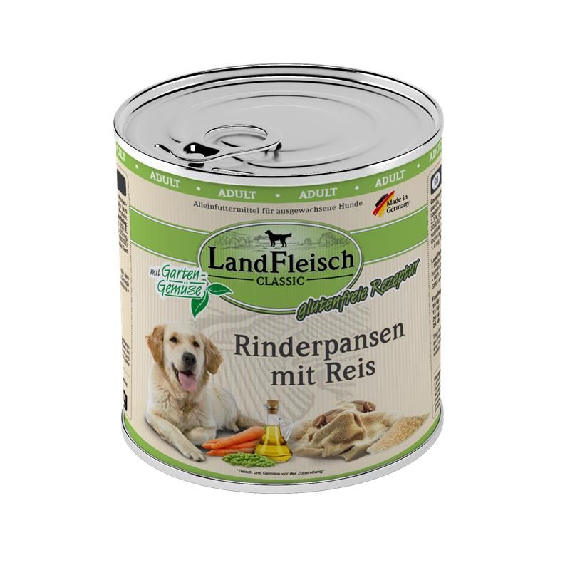 Landfleisch Dog Classic Rinderpansen mit Reis & Gartengemüse - 800g Landfleisch Dog Classic Rinderpansen mit Reis & Gartengemüse - 800g