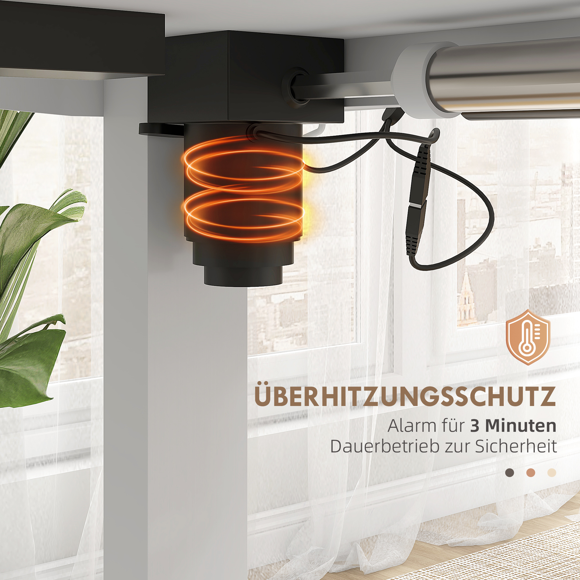 Stehschreibtisch, höhenverstellbar, 120x60x72-116cm, Weiß