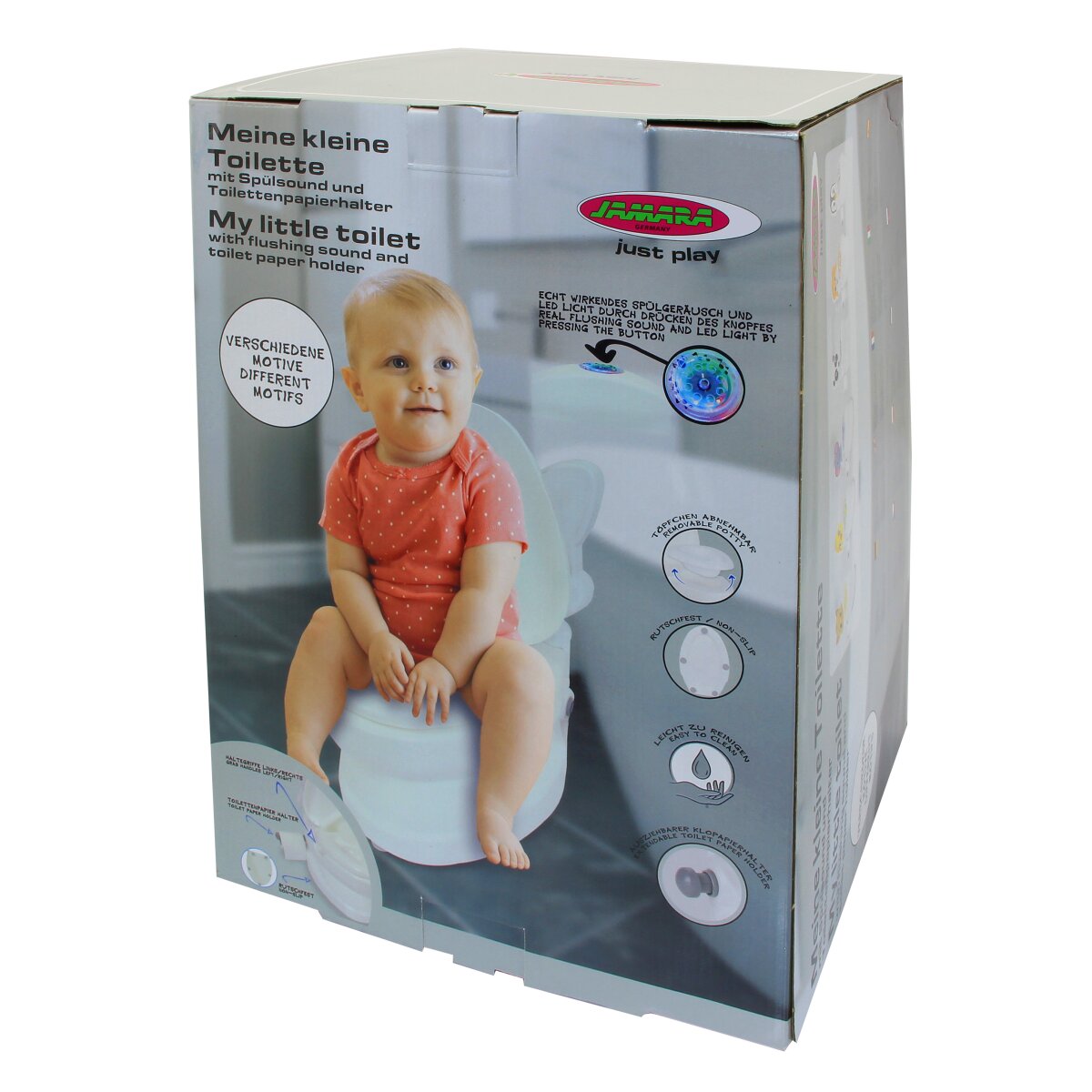 Meine kleine Toilette Küken mit Spülsound und Toilettenpapierhalter