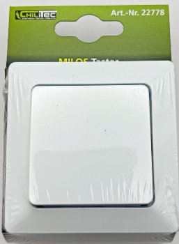 MILOS Taster, weiß matt / 0-250V~/ 10A, inkl. Rahmen, UP