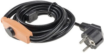 Heizkabel mit Temperaturfühler, 2m, 32Watt, Frostschutz für Wasserleitungen