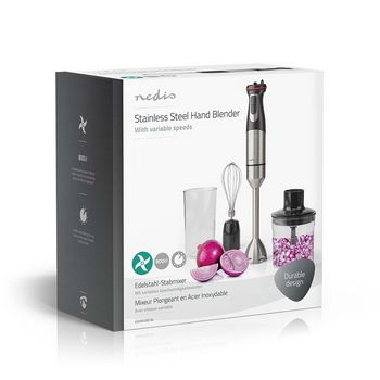 Stabmixer | 800 W | Geschwindigkeitseinstellung: variable Geschwindigkeitskontrolle | Hubschrauber | Aluminium / schwarz