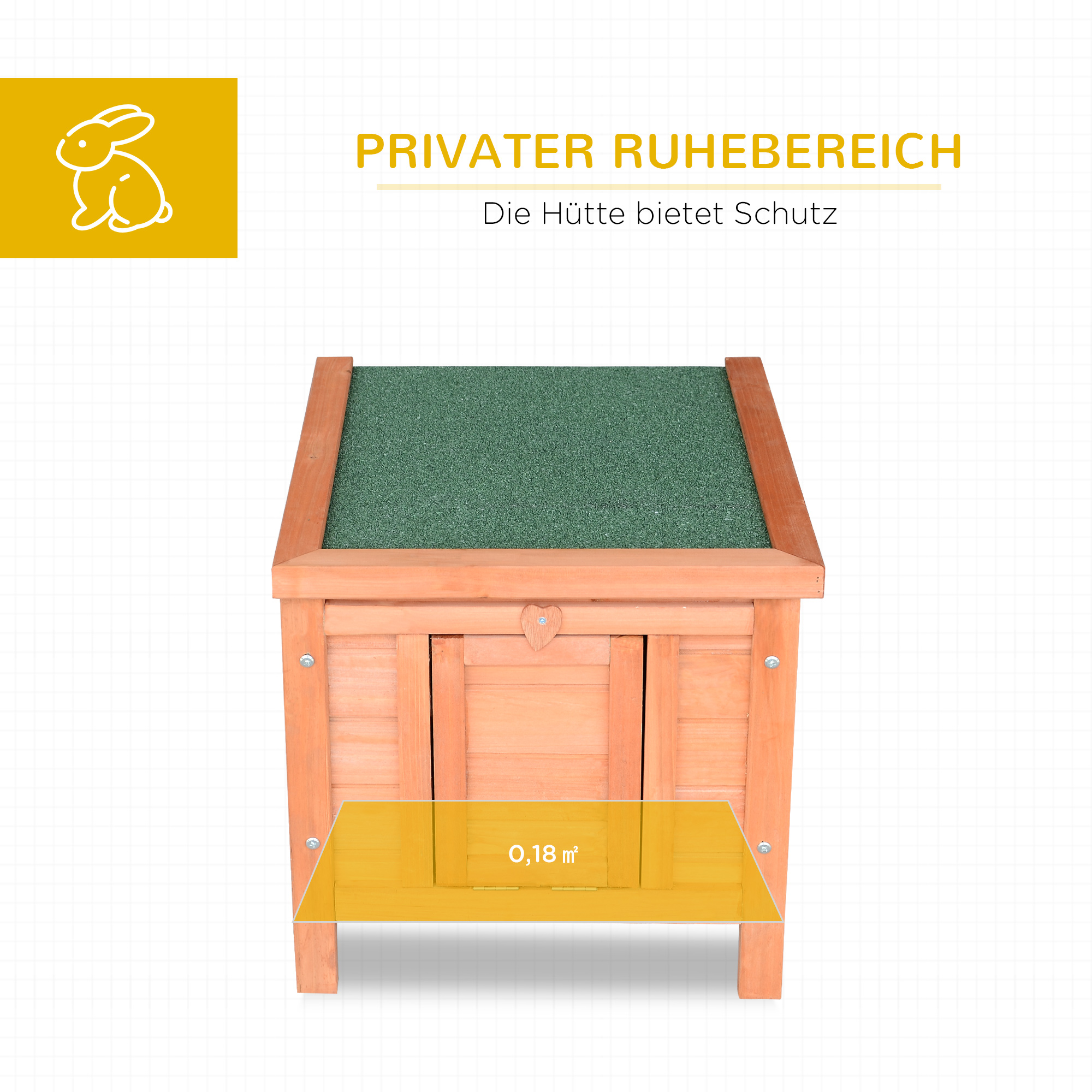 Kleintierstall Kleintierhaus mit Rampe Holz Grün + Natur