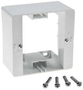 DELPHI Aufputz-Rahmen, weiß / 80x80x45mm, mit Montagebohrung