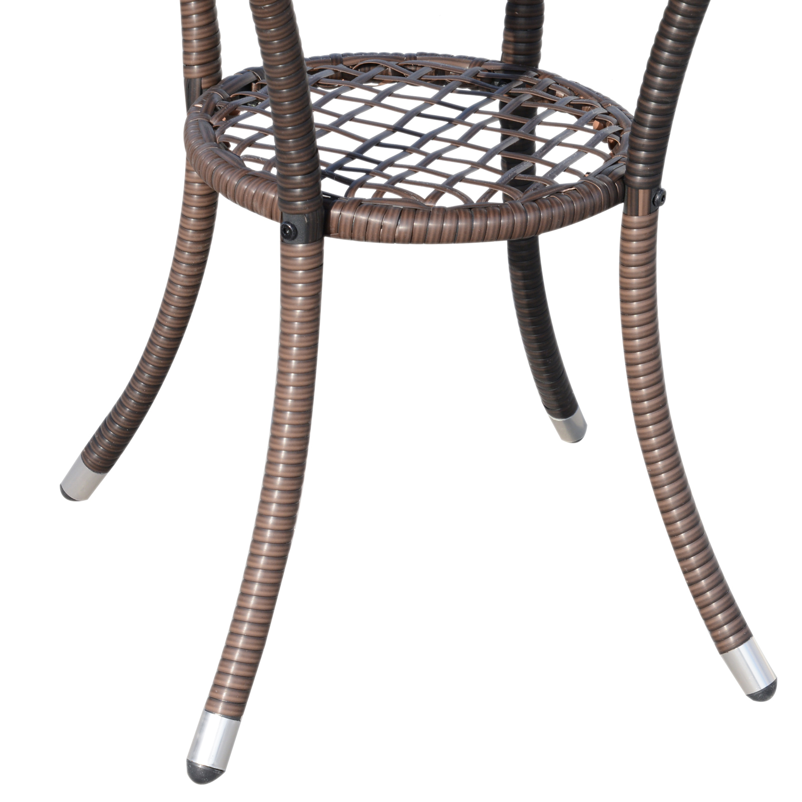 Polyrattan Gartenmöbel Set, Outdoor Lounge Balkonmöbel für 2 Personen, 3-teilig Sitzgruppe, 2 Stühle, Tisch Sitzkissen, Gartenlounge für Garten, Terrasse, Balkon, Braun