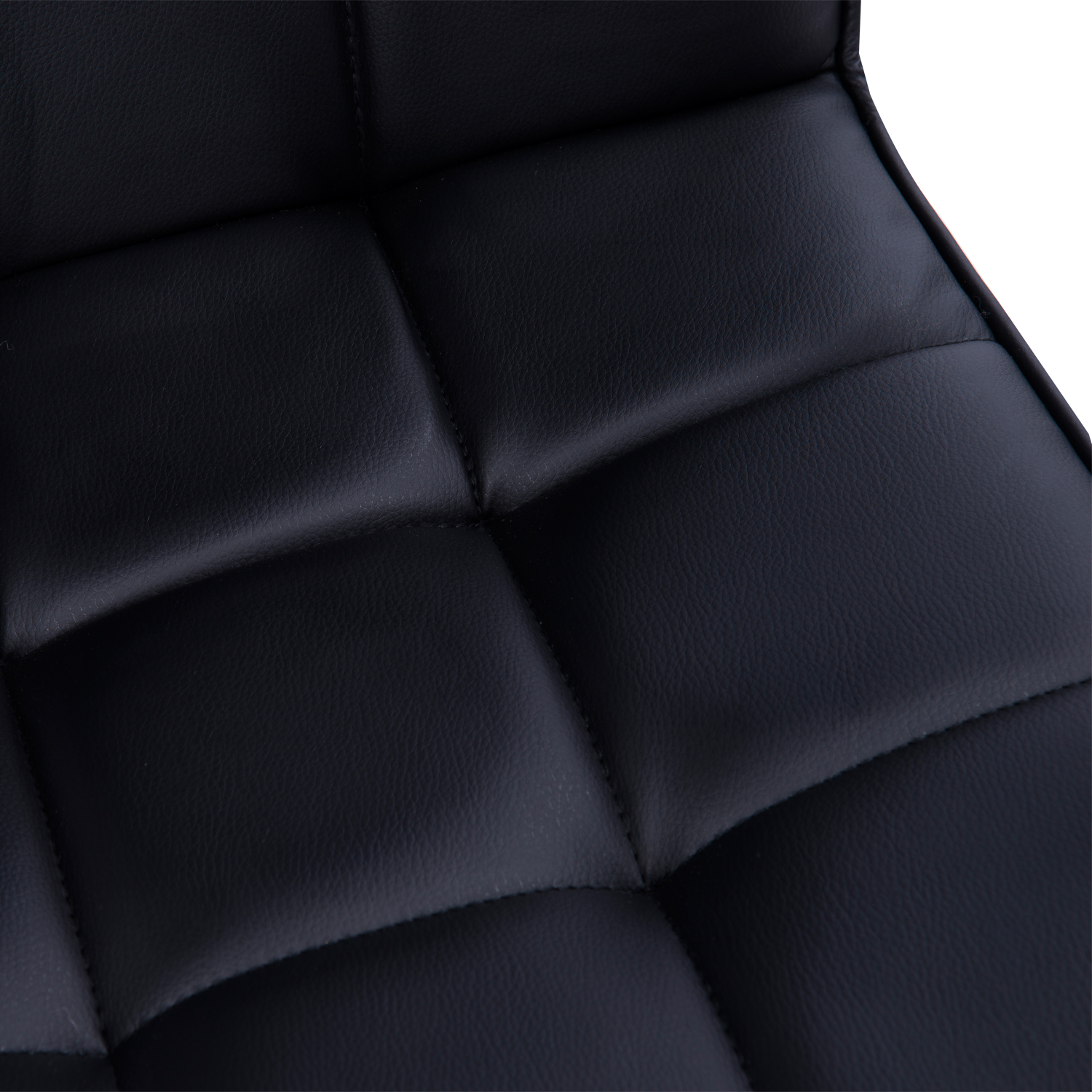 Bürostuhl im Retrodesign, höhenverstellbar, 5 Rollen, 52,5 cm x 54 cm x 99 cm, Schwarz