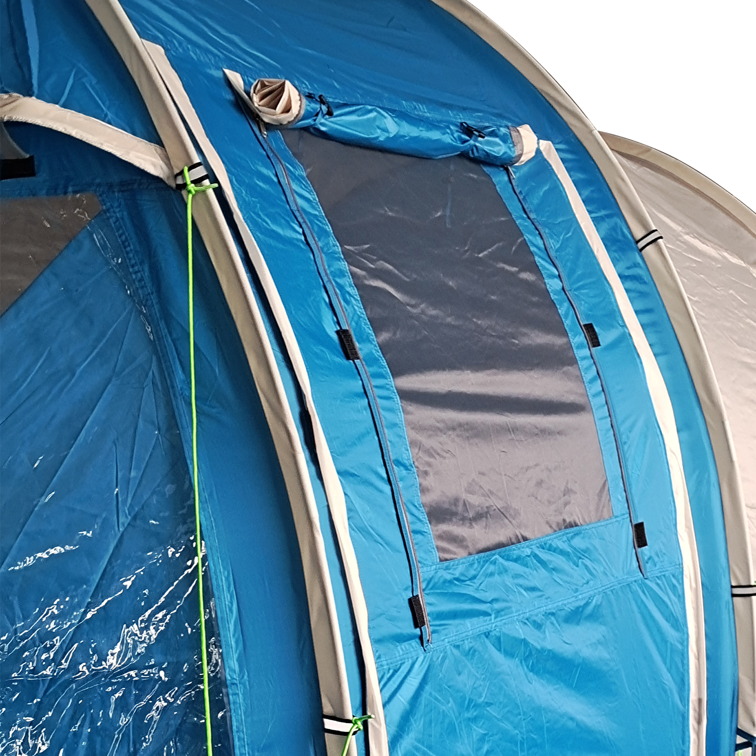 Campingzelt Trekkingzelt Zelt, wetterbeständig, 2 Räume,  475 x 264  cm Breite x 172, Blau