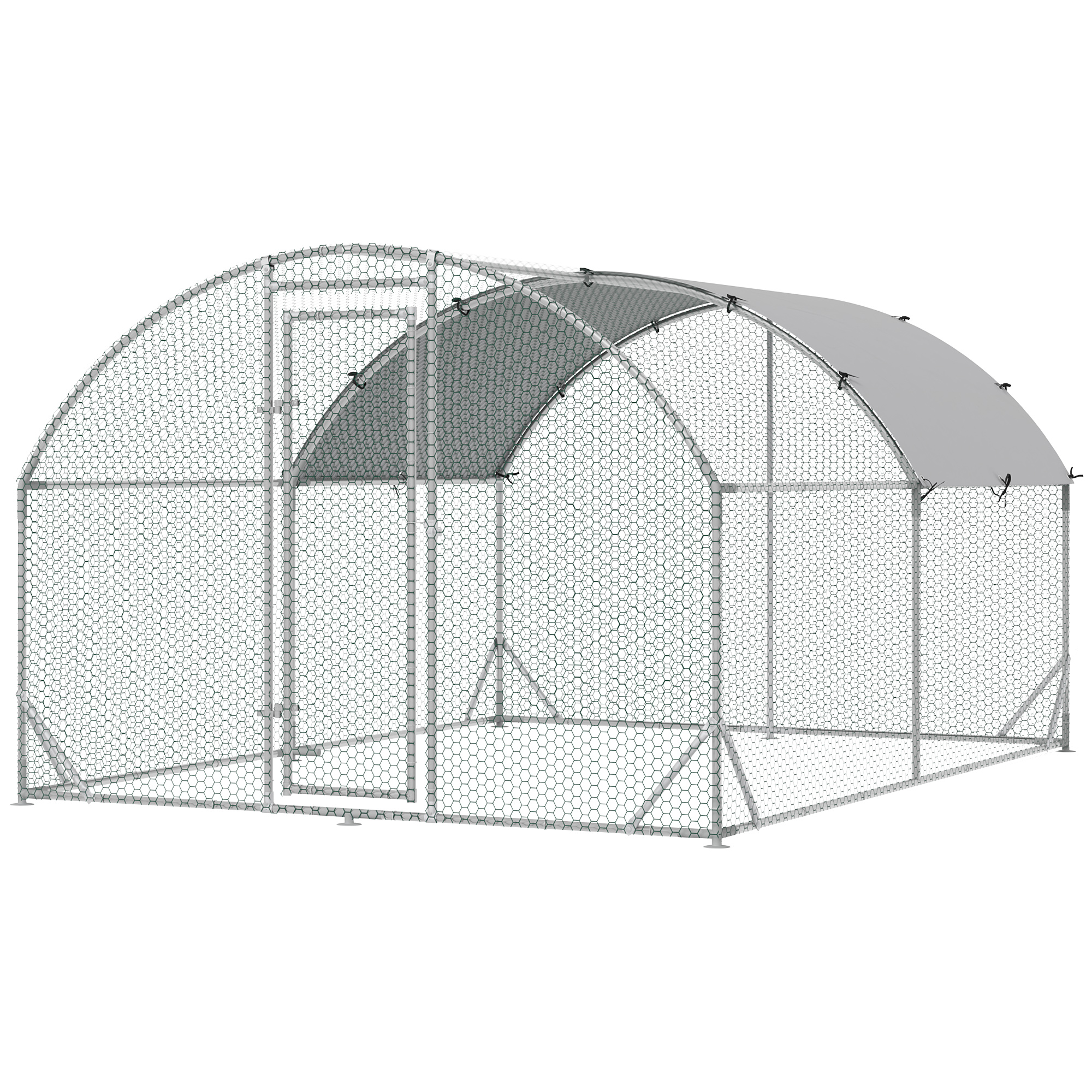 Gehege für Kleintiere, Outdoor-Freilaufgehege für Hühner, Kaninchen, Enten, stabile Konstruktion, Stahl und Oxford-Stoff