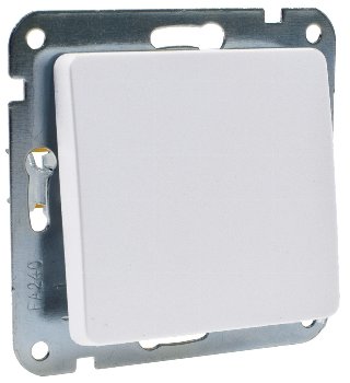 MILOS Wechsel-Schalter, UP, weiß matt, 250V~/ 10A, OHNE Rahmen, Steckanschluss