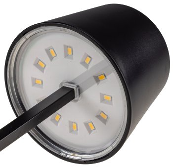 LED Tischleuchte 26cm, Schwarz / 3xAAA Batterie, dimmbar, Licht Warmweiß