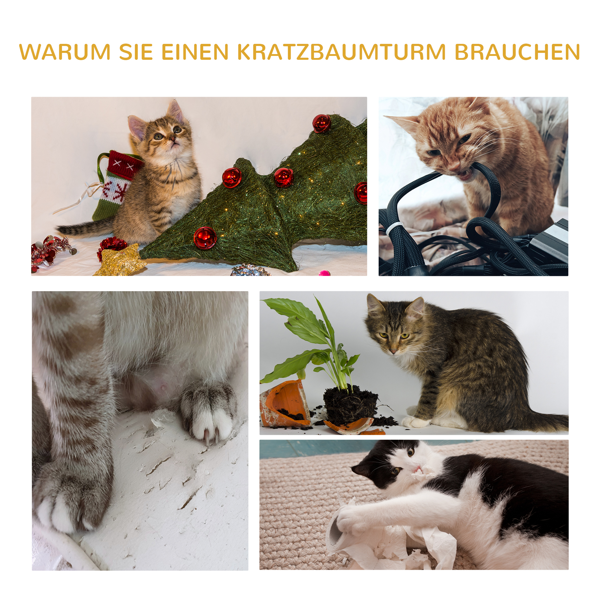 Kratzbaum 91 cm Katzenturm mit Sisalstämme, Plattform, Kissen mehrstöckiger Katzenkratzbaum, Kletterbaum, für mittelgroße Katzen, Hellblau