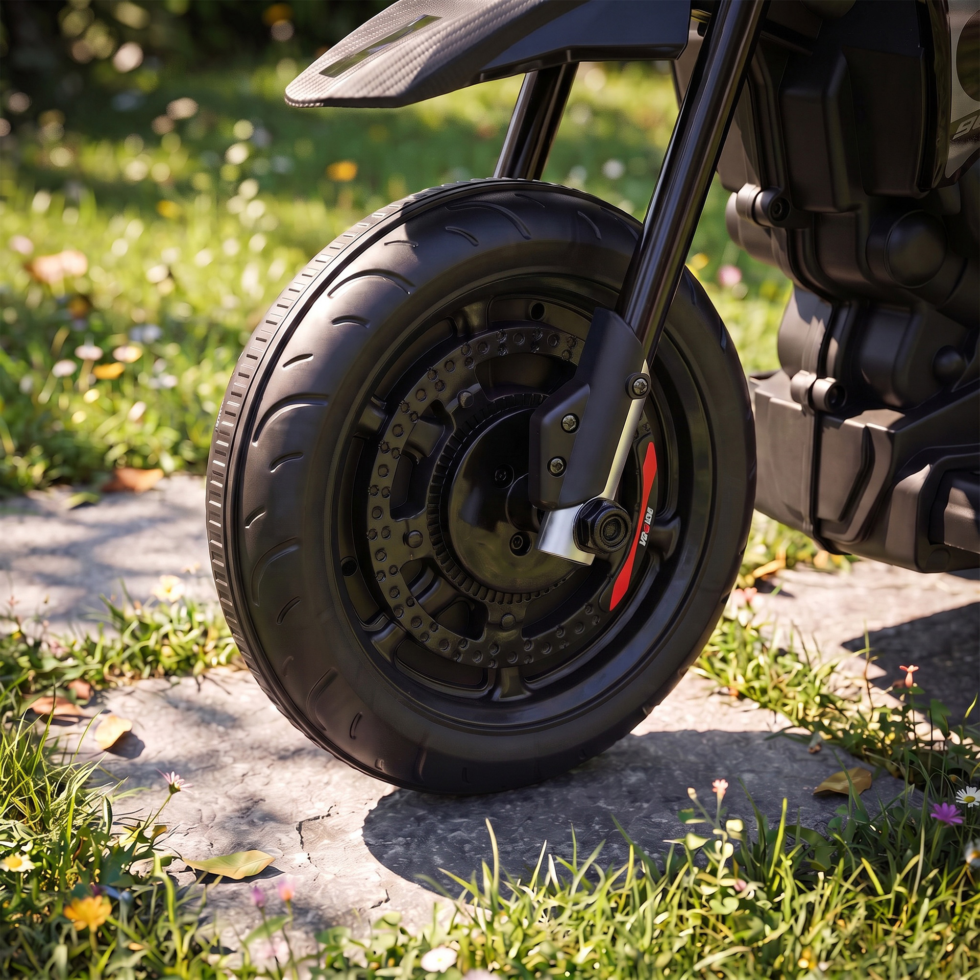 Elektro Motorrad Kinder APRILIA 6 V Elektromotorrad mit Lithium Akku 25W Motor 30° Lenkbegrenzung abnehmbar Stützrädern