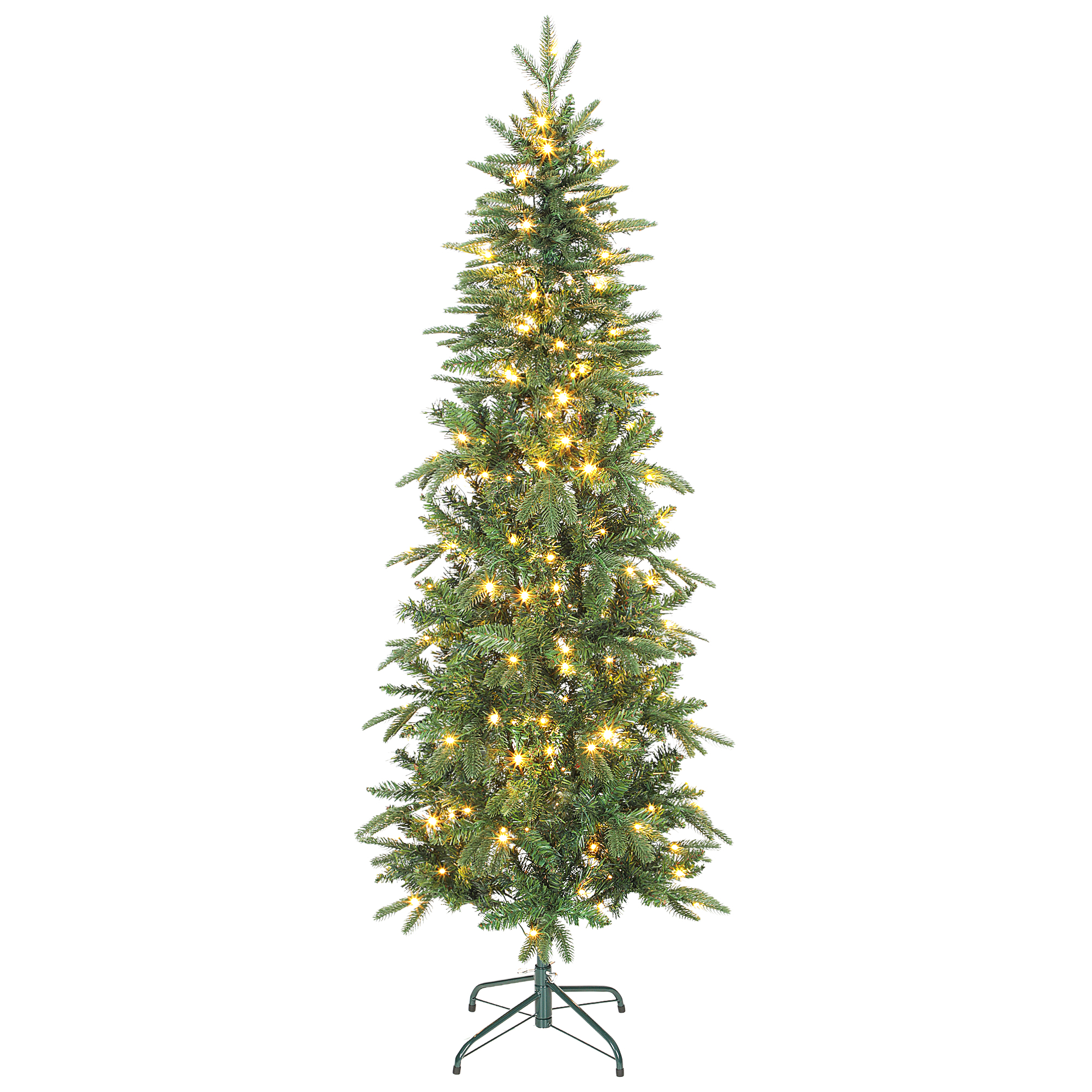Weihnachtsbaum künstlich 180 cm Christbaum mit 605 dichten Zweigen, 200 warmweiß LED Indoor