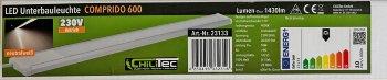 LED Unterbauleuchte "Comprido 600" / 230V,10W, 1430lm, 60cm,4200K neutralweiß