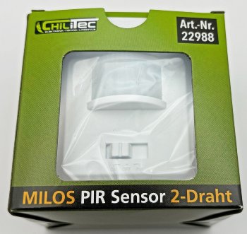 MILOS Bewegungsmelder 160°,weiß matt / LED geeignet,  250V~, Unterputz, 2-Draht