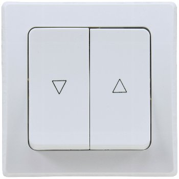 DELPHI Jalousien-Steuerung Hoch/Runter, Taster, inkl. Rahmen, UP, weiß