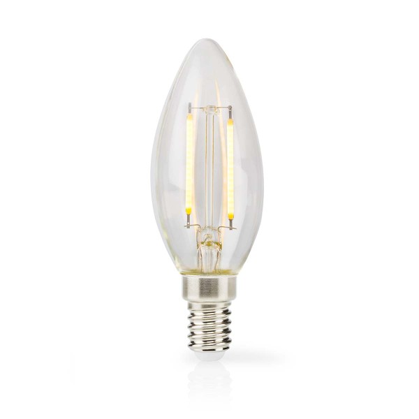 LED-Filament-Lampe E14 | Kerze | 7 W | 806 lm | 2700 K | Warmweiss | Retro Style | 1 Stück | Klar